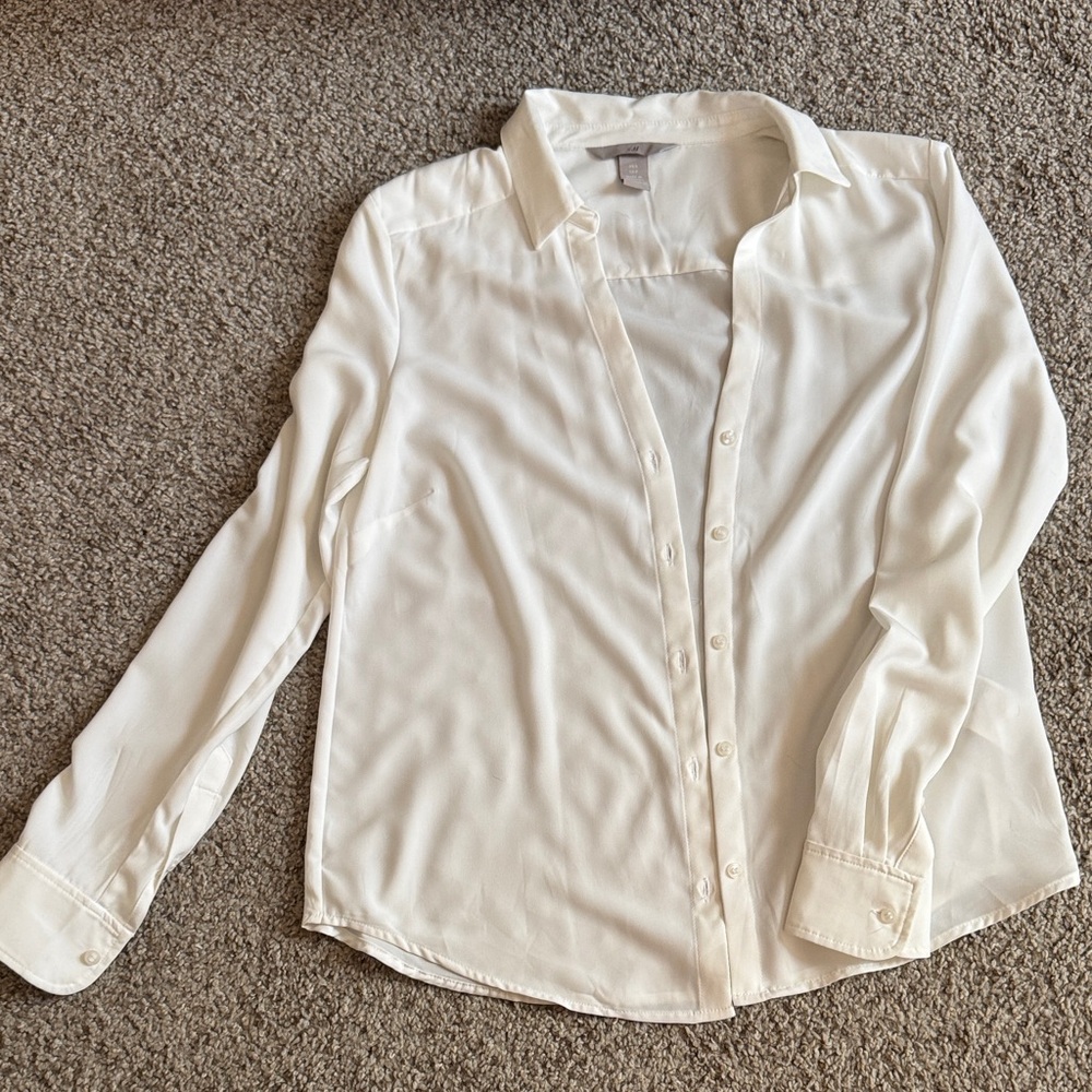 H&M Elegant White Blouse